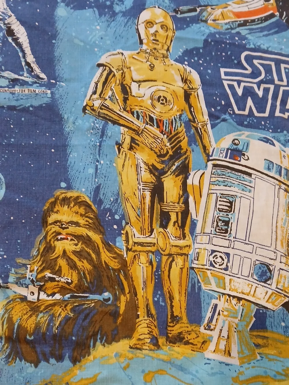 Vintage Star Wars Twin Size Flat Sheet